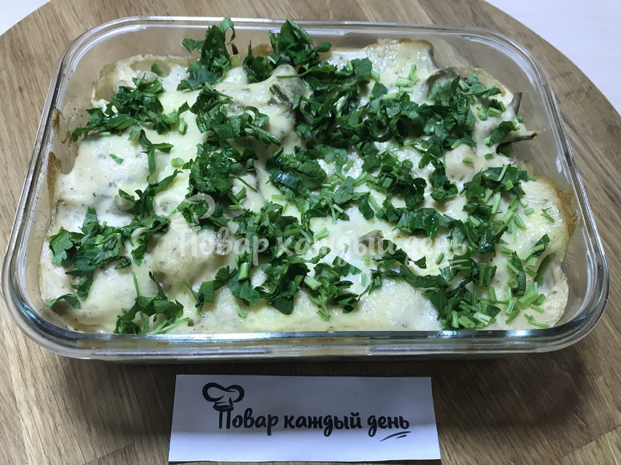 Цветная капуста под сырным соусом