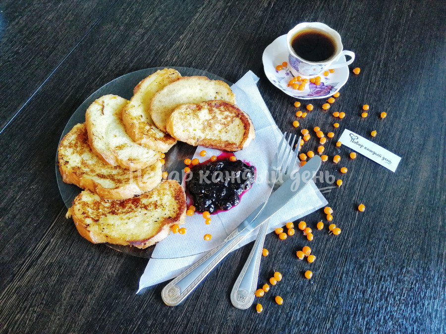 Гренки на молоке