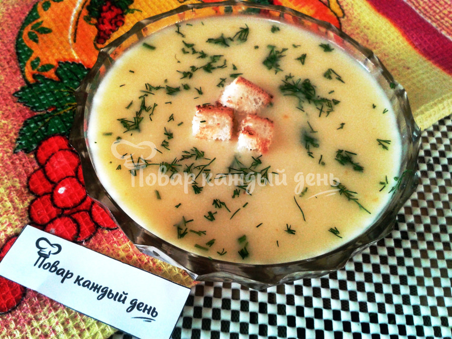 Сырный суп-пюре с курицей