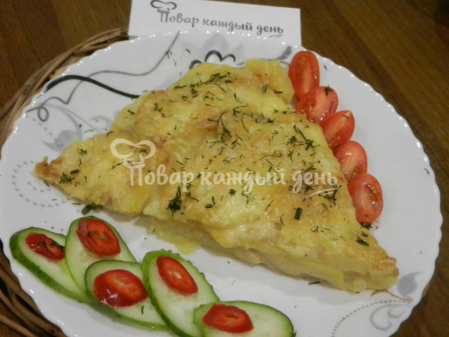 Картофель с соусом Бешамель