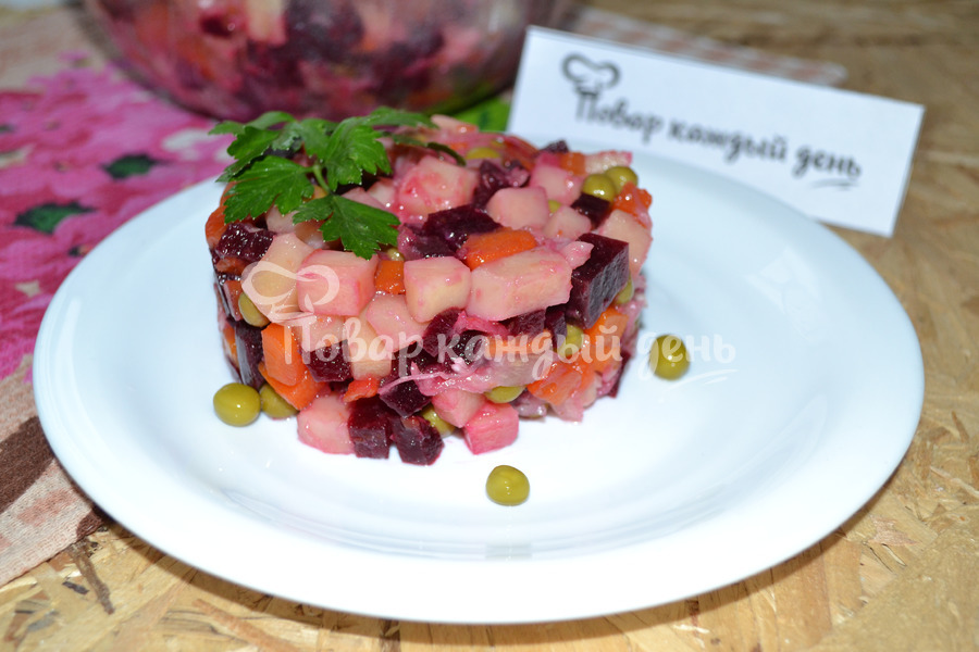 Винегрет с квашеной капустой