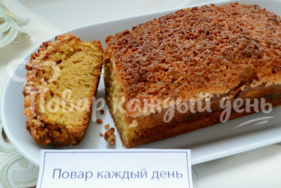 Датский пирог со сладкой карамелью из кокосовой стружки
