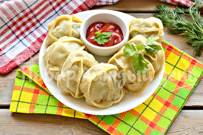 Манты с мясом и картофелем