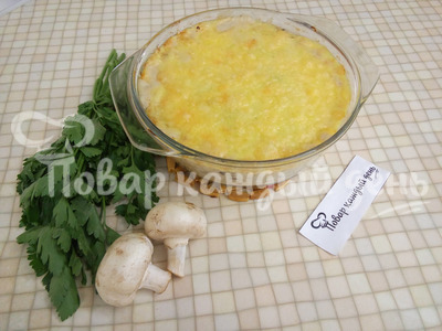 Жульен с курицей и грибами