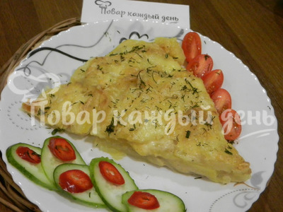 Картофель с соусом Бешамель